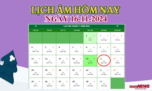 Lịch âm 16/11 - Âm lịch hôm nay 16/11 chính xác nhất - lịch vạn niên 16/11/2024