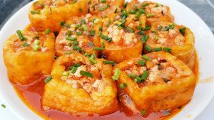 Cách làm đậu hũ nhồi thịt cực đơn giản