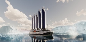 Du thuyền chinh phục Bắc Cực trang bị buồm bọc pin mặt trời có thể thu gọn