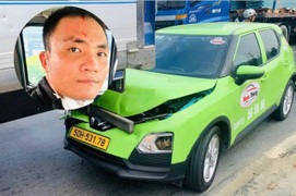 Thanh niên 21 tuổi cướp taxi ở TP.HCM, gây tai nạn tại Long An