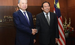 Tổng Bí thư Tô Lâm hội kiến Chủ tịch Thượng viện Malaysia