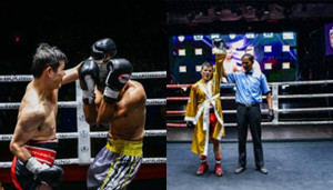 'Nhà vô địch đẹp trai nhất Trung Quốc' hạ đo ván 3 võ sĩ Thái Lan