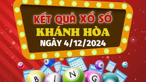 Kết quả xổ số Khánh Hòa hôm nay 4/12/2024 - XSKH 4/12