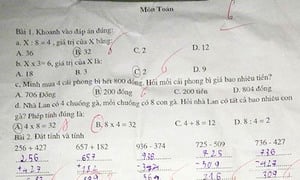 Học sinh chọn 4 x 8, đáp án 8 x 4, cách tính nào mới chuẩn?
