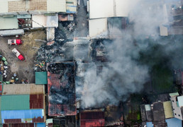 Cháy lớn tại một công ty trong khu công nghiệp ở Nam Định