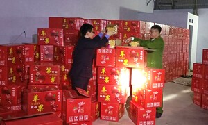 Bắt giữ hơn 11 tấn pháo nổ trong nhà kho tập kết hoa quả ở Bắc Giang