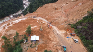 Hiện trạng đèo Khánh Lê nối Nha Trang - Đà Lạt sau 1 tuần sạt lở