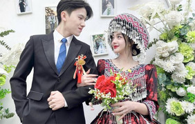 Ảnh cưới cô dâu Nùng xinh đẹp và chú rể Mông 'tổng tài' gây sốt mạng