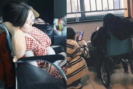 Triệu Lộ Tư mắc chứng rối loạn ngôn ngữ, tiều tụy ngồi xe lăn