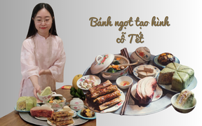 'Cô phù thuỷ’ làm bánh ngọt giống hệt mâm cỗ Tết cổ truyền