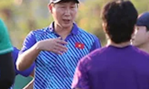 Hình ảnh buổi tập đầu tiên của đội tuyển Việt Nam tại Thái Lan