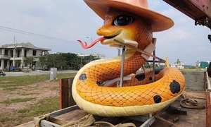 Lộ diện linh vật rắn đang gây sốt mạng ở Quảng Trị