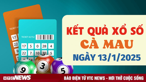 Kết quả xổ số Cà Mau hôm nay 13/1/2025 - XSCM 13/1