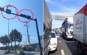 Đèn giao thông lại tê liệt, ô tô ùn ứ nối dài trong Khu công nghệ cao TP Thủ Đức