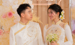 Khoảnh khắc con trai tỷ phú nhìn Phương Nhi say đắm trong lễ ăn hỏi