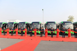 Cận cảnh mẫu xe buýt điện đô thị vừa ra mắt của VinFast