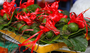 Cách kết hoa trầu cau cúng gia tiên dịp lễ Tết