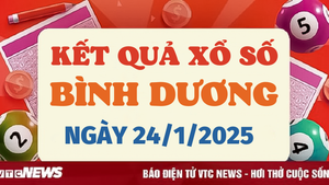 XSBD 24/1 - Kết quả xổ số Bình Dương hôm nay 24/1/2025