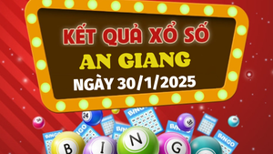 Kết quả xổ số An Giang hôm nay 30/1/2025 - XSAG 30/1