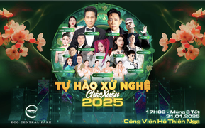 Duy Mạnh cùng Trọng Tấn, Đinh Thành Lê hát tại Eco Central Park tối mùng 3 Tết