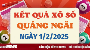 Kết quả xổ số Quảng Ngãi hôm nay 1/2/2025 - XSQNG 1/2