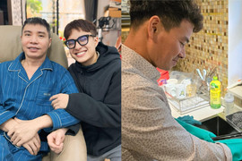 Sao Việt 1/2: Con trai đến thăm Công Lý, Xuân Bắc giúp vợ rửa bát ngày Tết