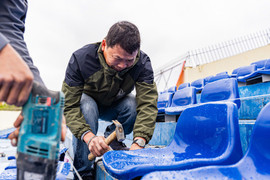 Sân Thanh Hóa chi tiền tỷ lắp ghế ngồi cho cổ động viên