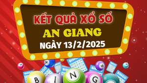 Kết quả xổ số An Giang hôm nay 13/2/2025 - XSAG 13/2