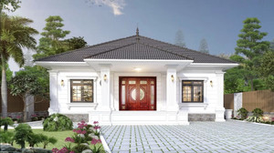 Kinh nghiệm xây dựng mẫu nhà vuông 1 tầng 80m2