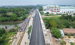 Cận cảnh cầu 700 tỷ đồng 'giải cứu' kẹt xe ở cửa ngõ phía Đông TP.HCM