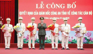 6 cán bộ cấp tá của Công an tỉnh Thái Bình xin nghỉ hưu sớm