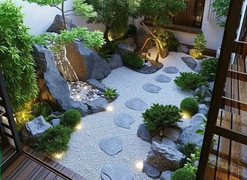 Mẫu tiểu cảnh giếng trời trong nhà đẹp ngất ngây 