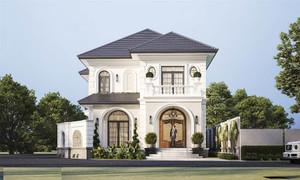 Mẫu nhà 2 tầng mái ngói đơn giản được yêu thích 