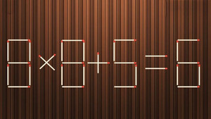 Di chuyển 1 que diêm để phép tính tiểu học từ sai thành đúng