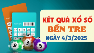 XSBTR 4/3 - Kết quả xổ số Bến Tre hôm nay 4/3/2025