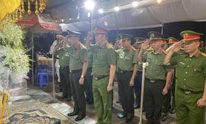 Truy thăng cấp bậc hàm cho chiến sĩ cảnh sát hy sinh khi làm nhiệm vụ