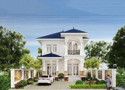 Mẫu nhà ống tân cổ điển 2 tầng đẹp long lanh 