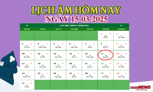 Lịch âm 15/3 - Âm lịch hôm nay 15/3 chính xác nhất - lịch vạn niên 15/3/2025
