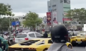 Xác minh dàn siêu xe ngang nhiên vượt đèn đỏ ở Đà Nẵng