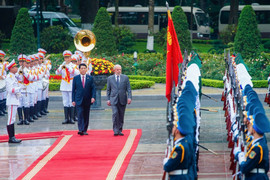 Chủ tịch nước Lương Cường chủ trì lễ đón Tổng thống Brazil