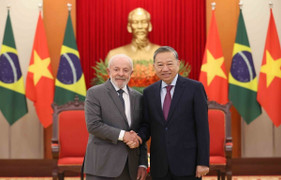 Tổng Bí thư Tô Lâm tiếp Tổng thống Brazil Luiz da Silva