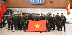 Bộ đội Việt Nam tới Myanmar, sẵn sàng công tác cứu trợ