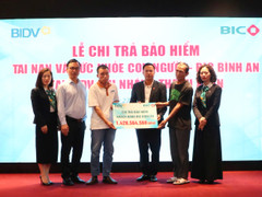 BIC chi trả hơn 1,4 tỷ đồng quyền lợi bảo hiểm BIC Bình An cho khách hàng BIDV