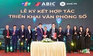 Lễ ký kết triển khai văn phòng số giữa bảo hiểm Agribank và Base.vn