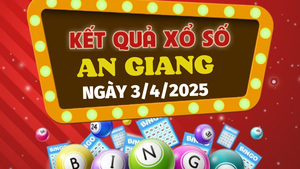 Kết quả xổ số An Giang hôm nay 3/4/2025 - XSAG 3/4