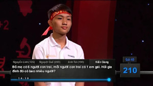 Bài toán đếm số người trong gia đình thách thức cả 4 thí sinh Olympia