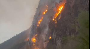 Hơn 300 người dập đám cháy rừng ở Sơn La