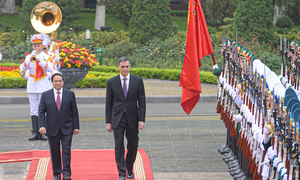 Thủ tướng Phạm Minh Chính chủ trì lễ đón Thủ tướng Tây Ban Nha Pedro Sánchez