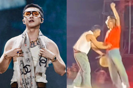 Sơn Tùng M-TP bị fan quá khích nhảy lên người, 'tấn công' trên sân khấu