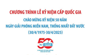 Chi tiết chương trình lễ kỷ niệm cấp Quốc gia chào mừng 50 năm Giải phóng miền Nam